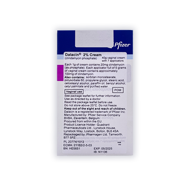Dalacin (Clindamycin) 2% Vaginal Cream