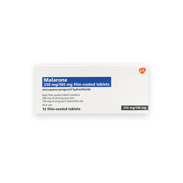 Malarone (Atovaquone & Proguanil) Tablets
