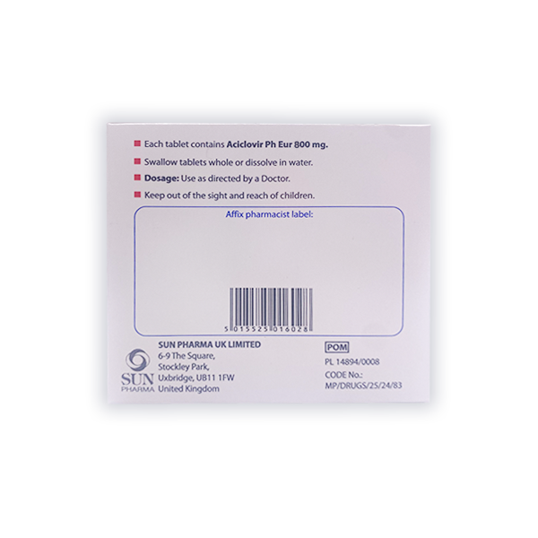 Aciclovir 800mg Tablets For Shingles