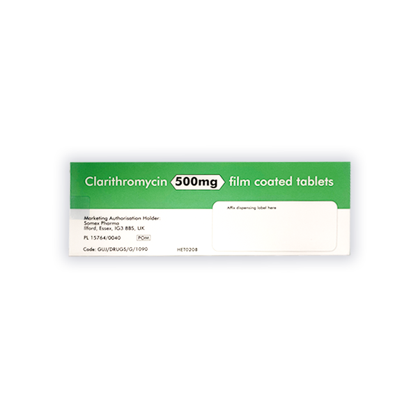 Clarithromycin Tablets For Infected Insect Bites (500mg)