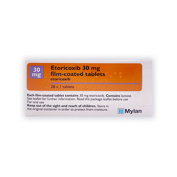 Etoricoxib 30mg Tablets for Pain and Inflammation