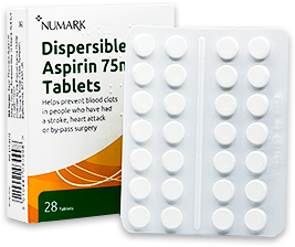 Dispersible Aspirin Tablets 75mg