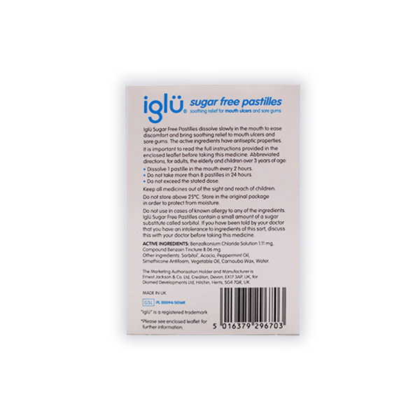Iglu Mouth Ulcer Sugar Free Pastilles