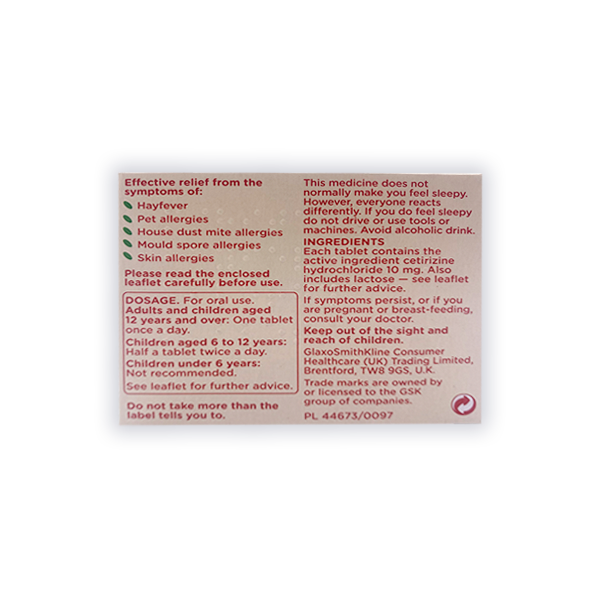 Piriteze Hayfever & Allergy 10mg (30 Tablets)