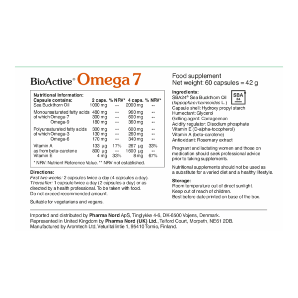 BioActive Omega 7 Sea Buckthorn Oil Capsules