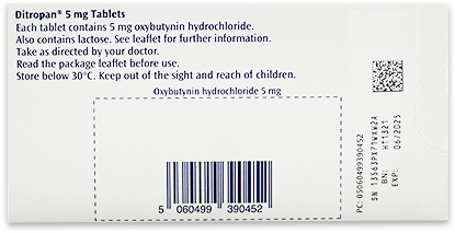 Ditropan Tablets (2.5mg, 5mg)