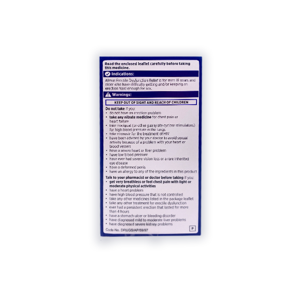 Erectile Dysfunction Relief Tablets (50mg)