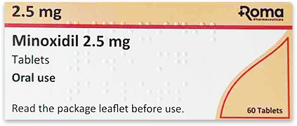 Oral Minoxidil Tablets For Hair Loss (2.5mg)