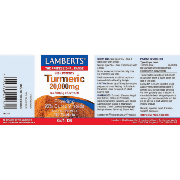 Lamberts High Potency Turmeric 20,000mg
