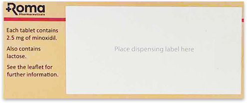 Oral Minoxidil Tablets For Hair Loss (2.5mg)