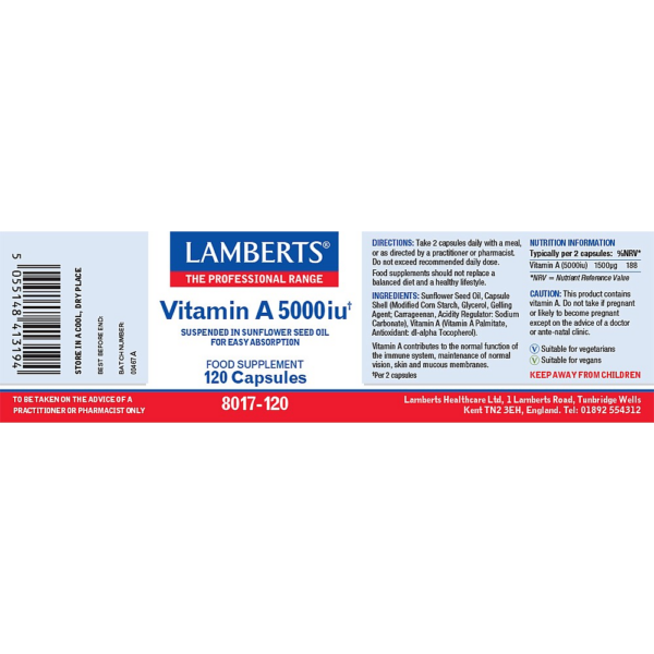Lamberts Vitamin A 5000iu