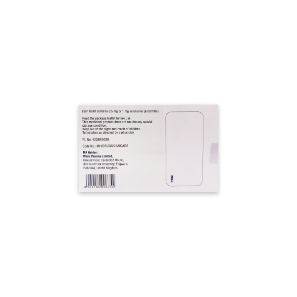 Varenicline Tablets For Smoking Cessation (0.5mg, 1mg)