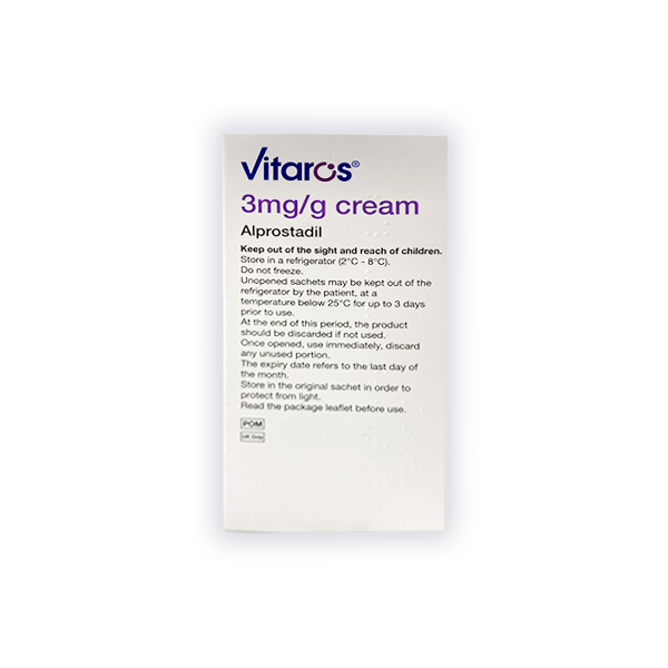 Vitaros (Alprostadil) Cream For Erectile Dysfunction