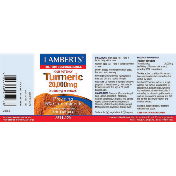 Lamberts High Potency Turmeric 20,000mg