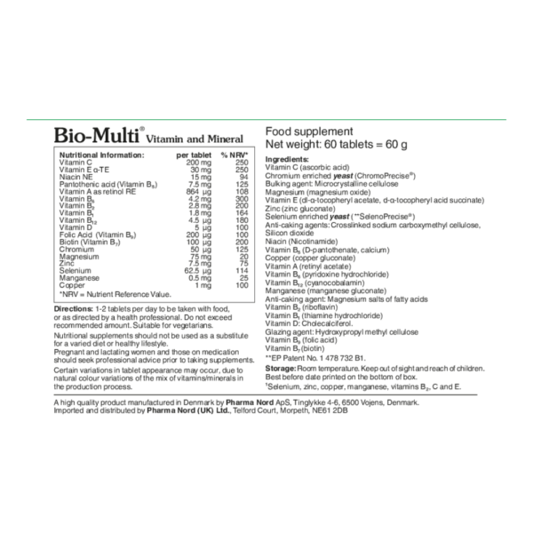 Bio-Multi Vitamin and Mineral Tablets