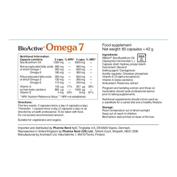 BioActive Omega 7 Sea Buckthorn Oil Capsules