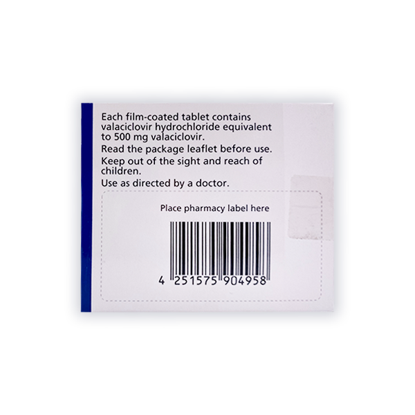 Valaciclovir 500mg Tablets For Cold Sores